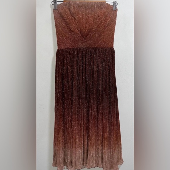 NWT Dress the Population Nadine Strapless Ombré Shimmer Dress - Picture 2 of 3